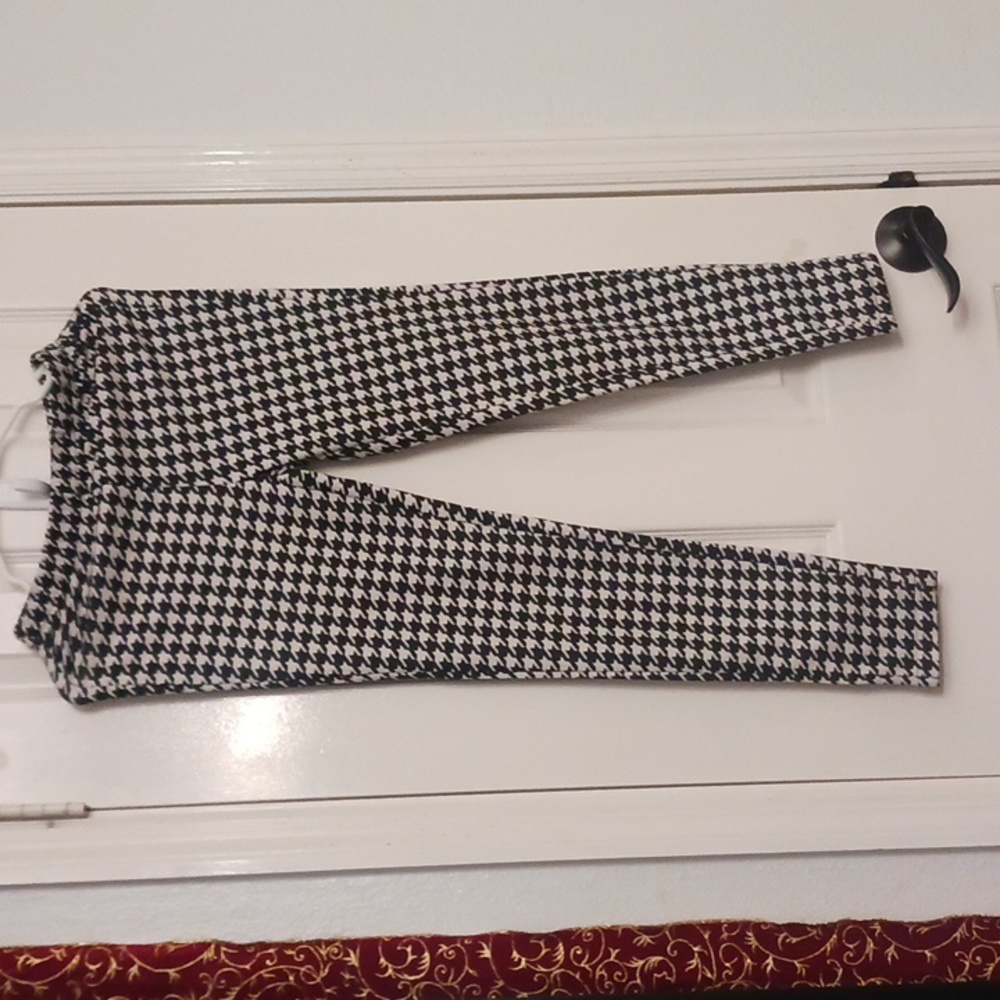 SHEIN Black & White Skinny Style Pants